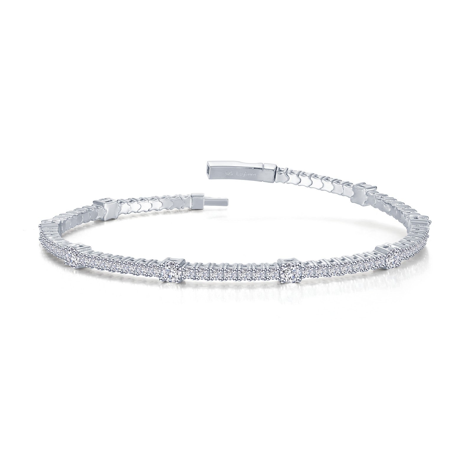 3.25 CTW Station Flexible Tennis Bracelet