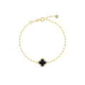 Black Onyx Paperclip Bracelet