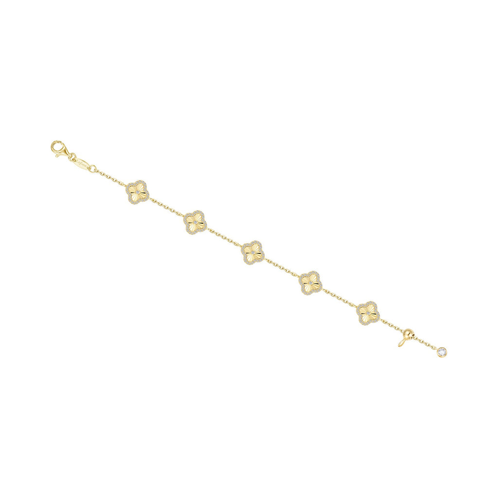 Gold Clover Motif Bracelet