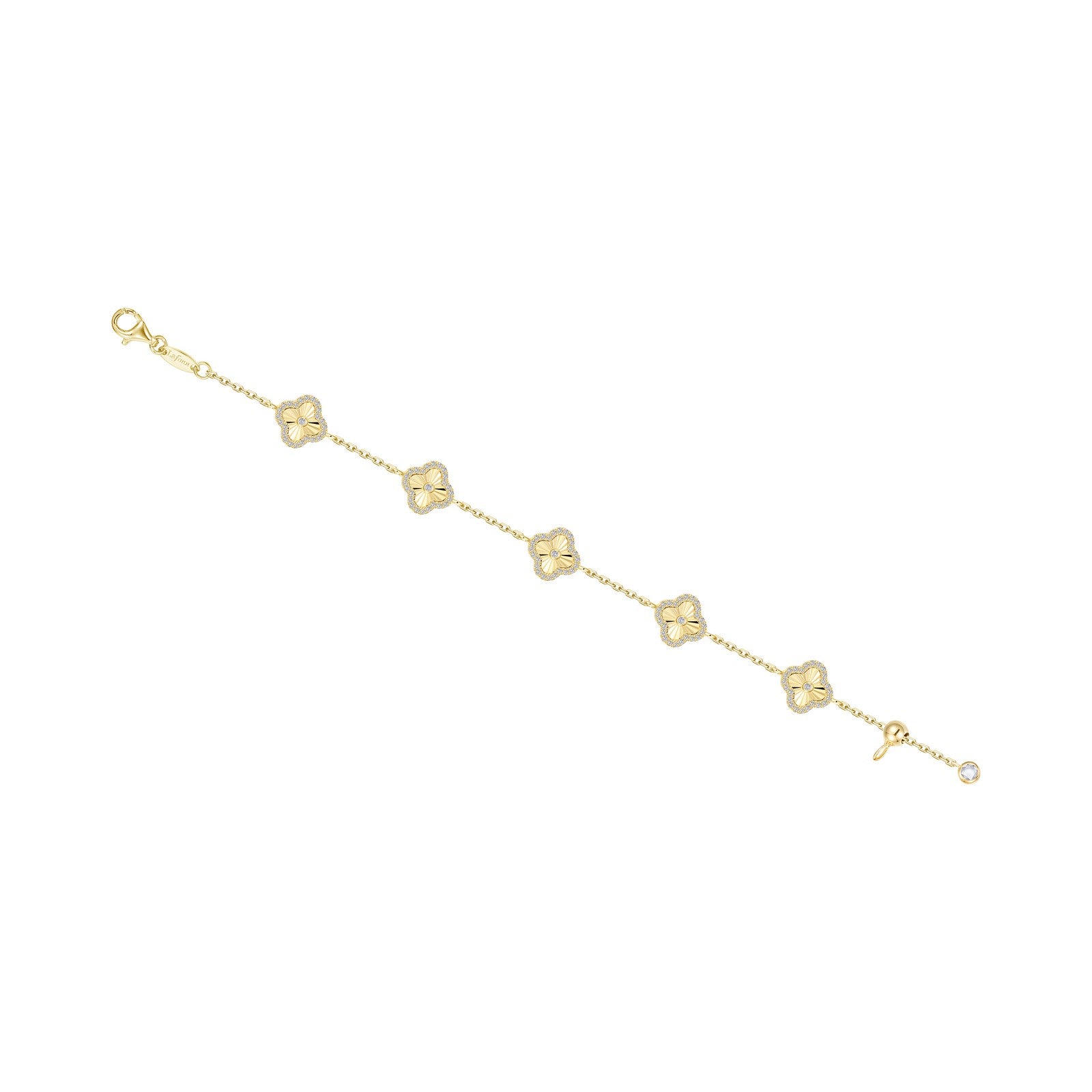 Gold Clover Motif Bracelet