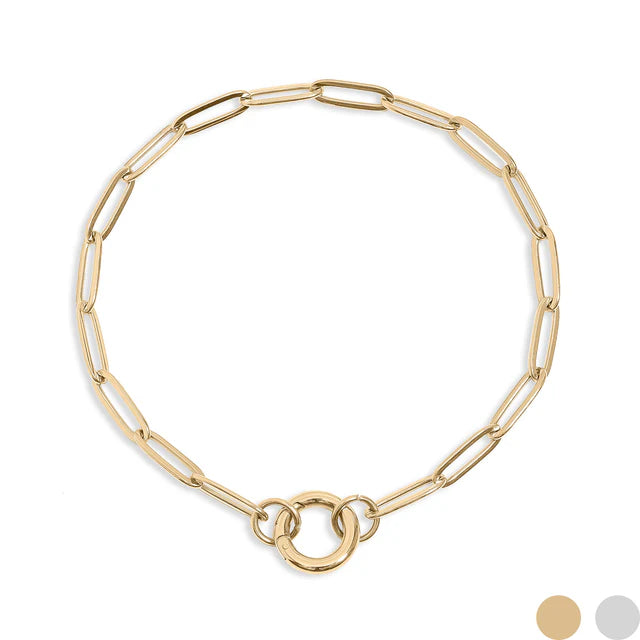 Paperclip Charm Keeper Bracelet