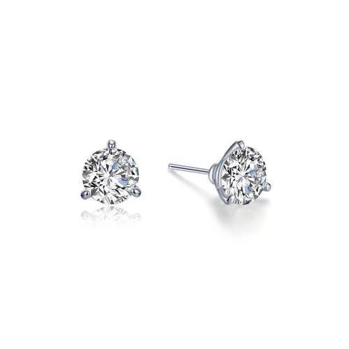 1 CTW 3 Prong Martini Stud Earrings