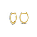 10mm x 11mm Oval Huggie Hoop Earrings
