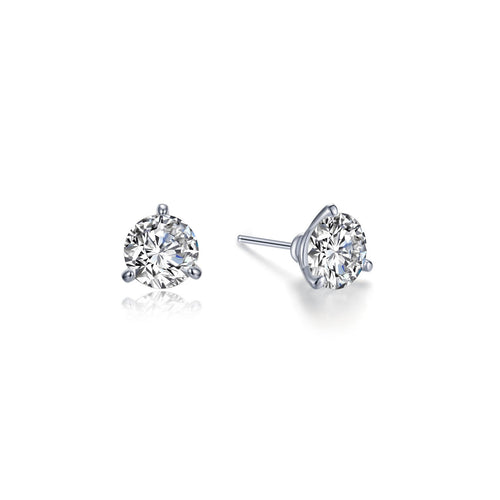 0.5 CTW 3 Prong Martini Stud Earrings