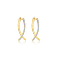 Crossover Oval Hoop Earrings