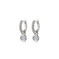 Cordelia Bezel Charm Huggie Earrings