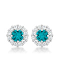 Bella Bridal Earrings in Aqua