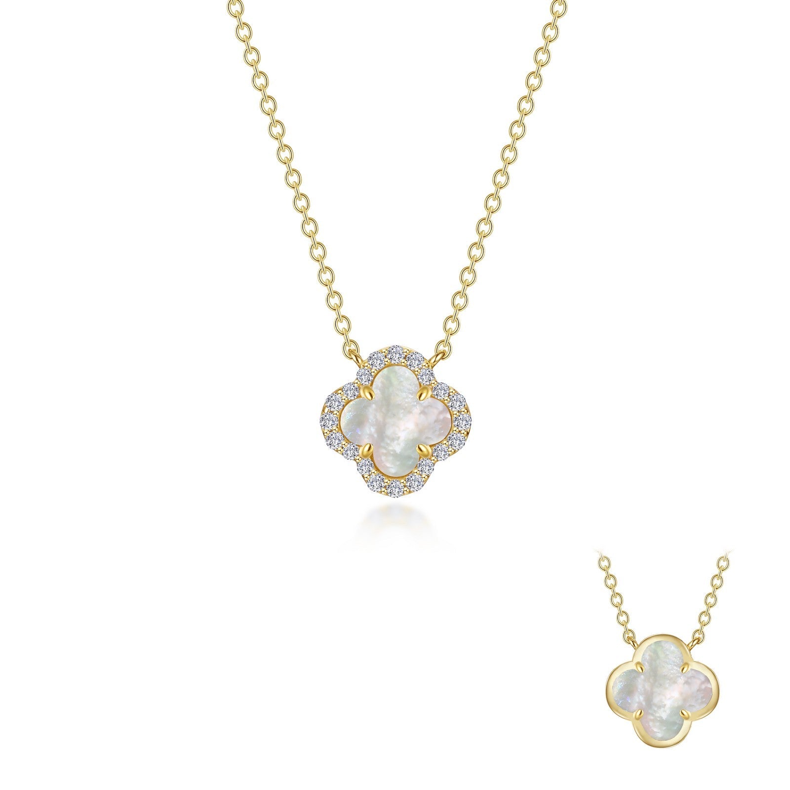 0.49 CTW Halo Necklace