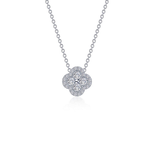 0.65 CTW Halo Necklace