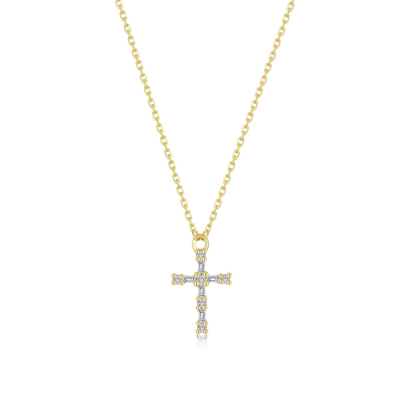 Eden Baguette Cross Necklace