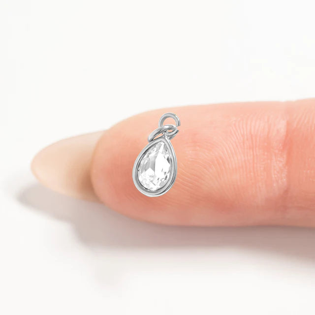 Stainless Steel Teardrop Charm