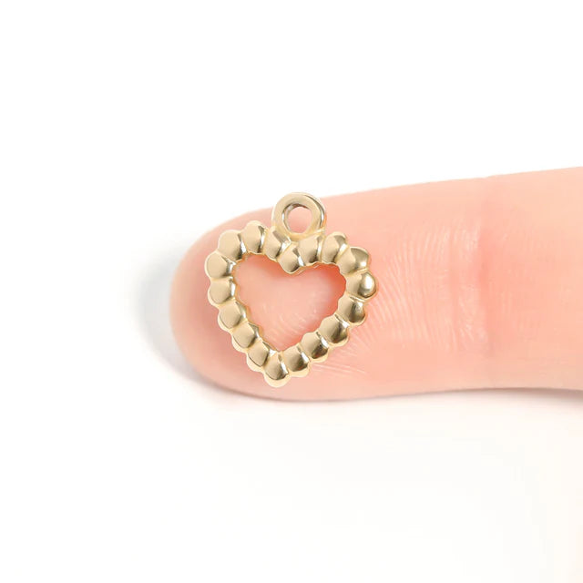 Textured Heart Charm
