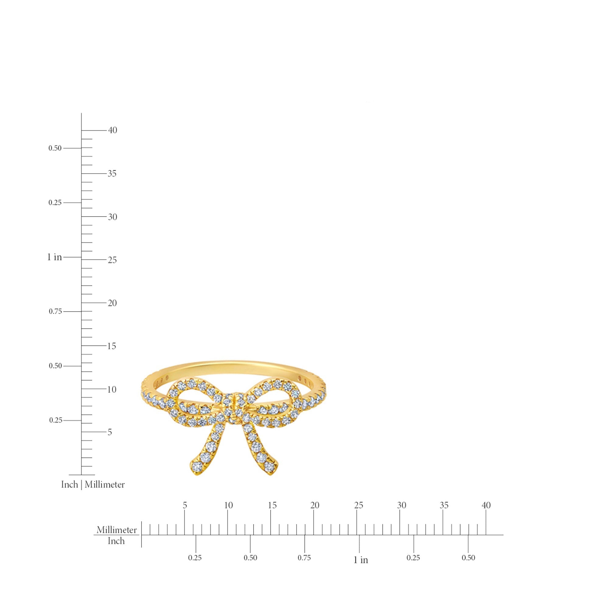 Fairytale Bow Ring in Gold - CRISLU