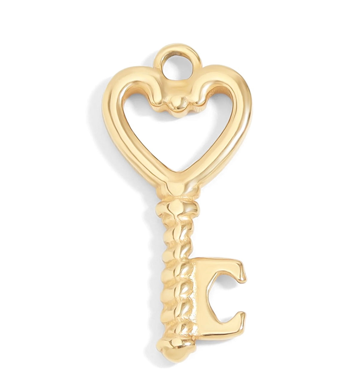 Heart Key Charm