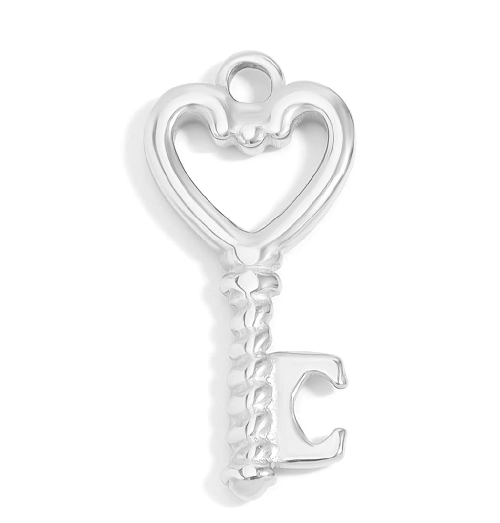 Heart Key Charm