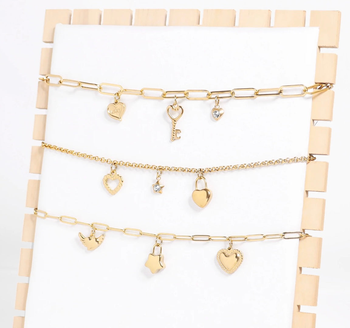 Heart Key Charm