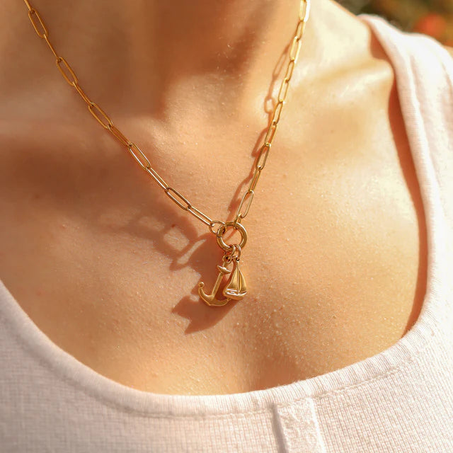 Paperclip Charm Keeper Necklace